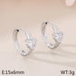 Commute Heart Shape Colored Rhinestone Earrings [304 Stainless Steel,18K Gold Plated]