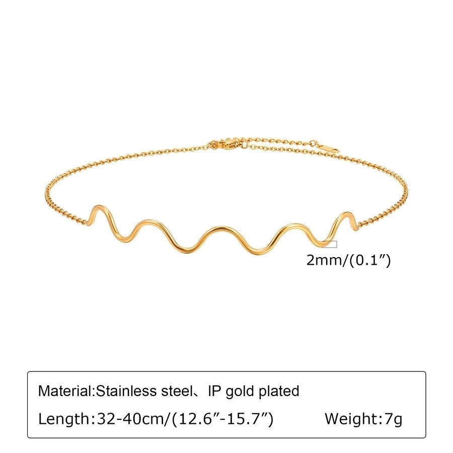 Waves Choker halskæde [304 rustfrit stål]