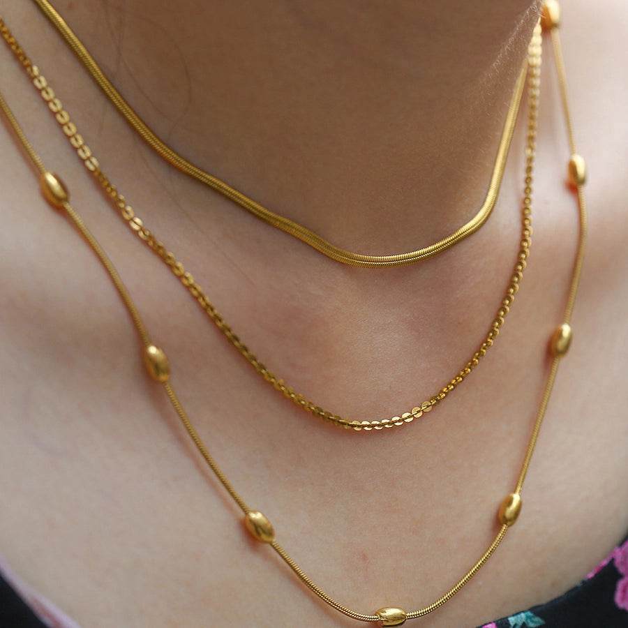 Triple Layered Necklaces [304 Stainless Steel]