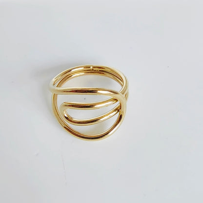 Solid Color Lines Ring [304 Stainless Steel]