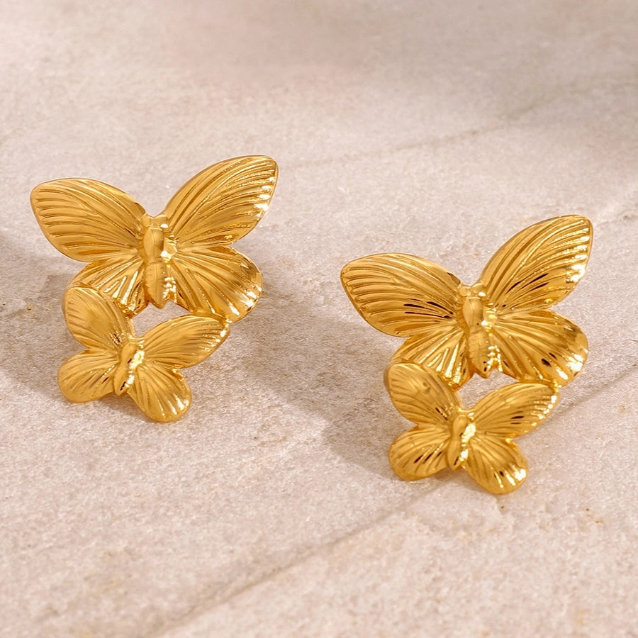 Butterfly Earrings [304 Stainless Steel]