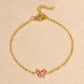 Flower/Butterfly Bracelets [201 Stainless Steel,18K Gold Plated]