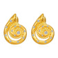 Marine Style Conch Zircon Earrings [304 Stainless Steel]