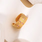 Natural Stone Zircon Ring [304 Stainless Steel 18K Gold Plated]