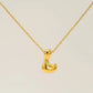 Letter Pendant Necklace [304 Stainless Steel,18K Gold Plated]