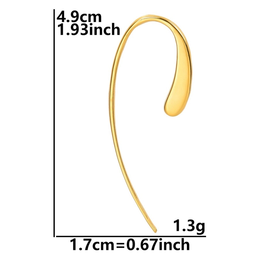Modern stílusú szabálytalan fülbevalók [304 rozsdamentes acél, 18K aranyozott]