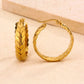 Hawaiian Leaves Hoop Earrings [304 Stainless Steel,18K Gold Plated]