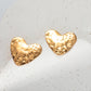 Wide Heart Earrings [304 Stainless Steel,14K Gold Plated]