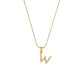 Letter Pearl Necklace [304 Stainless Steel,18K Gold Plated]