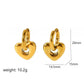 Star Moon Flower Earrings [304 Stainless Steel, 18K Gold Plated]