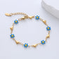 Flower Heart Bracelets [304 Stainless Steel,18K Gold Plated]