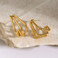 Solid Color Earrings [304 Stainless Steel,18K Gold Plated]