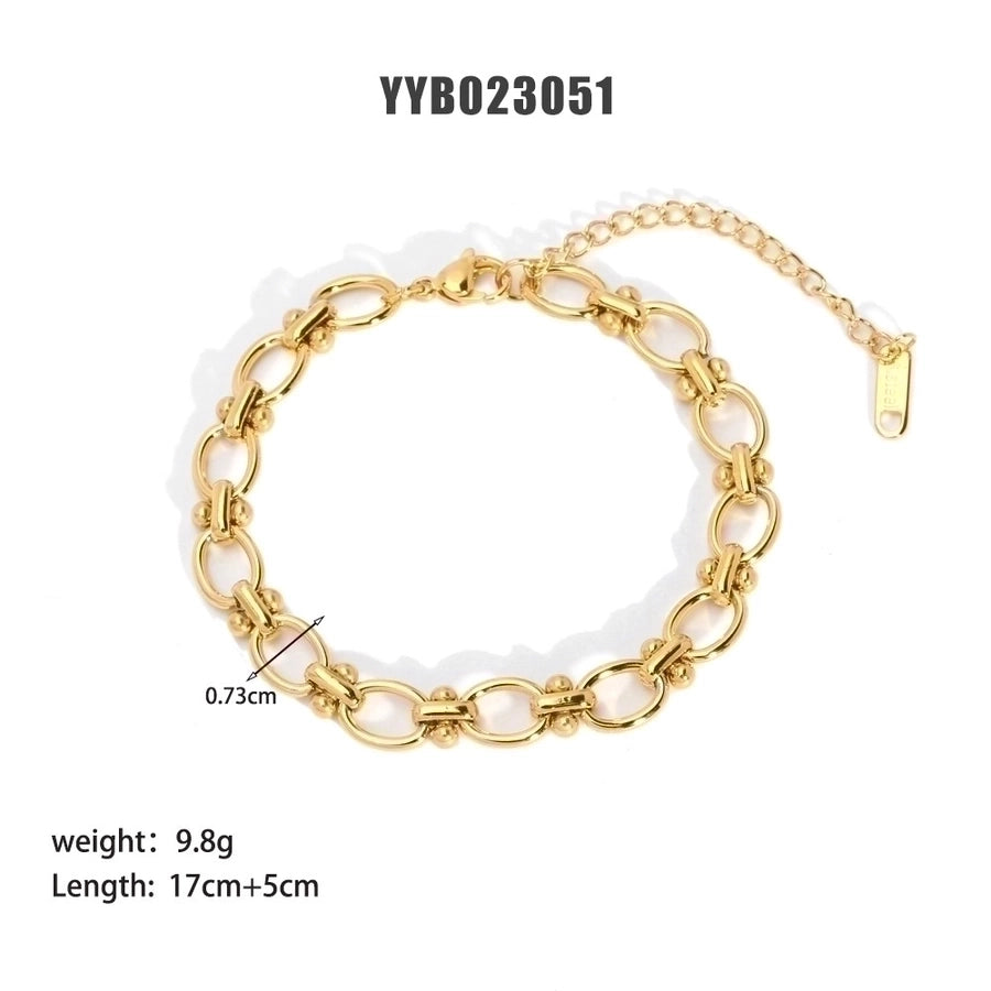 Various Styles Chain Bracelets [201 Stainless Steel,18K Gold Plated]