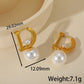 Artistic Irregular Pearl Earrings  [304 Stainless Steel,18K Gold Plated]