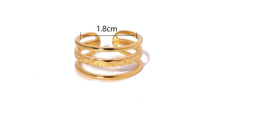 Casual Open Ring [304 Stainless Steel 18K Gold Plated]