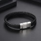 Double Braid Bracelet [304 Stainless Steel Pu Leather]