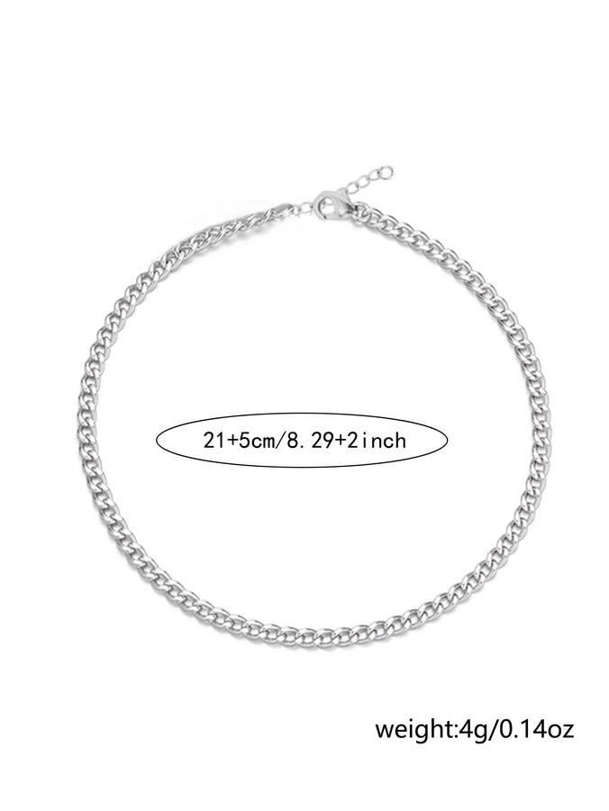 Basic Simple Style Solid Color Chain Bracelet [304 Stainless Steel]