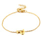 Letter Bracelets [304 Stainless Steel,18K Gold Plated]