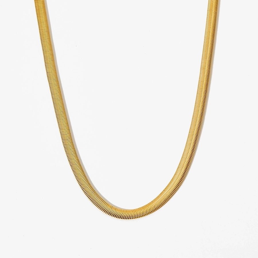 Snake Chain Bracelet/Necklace [304 Stainless Steel,16K Gold Plated]