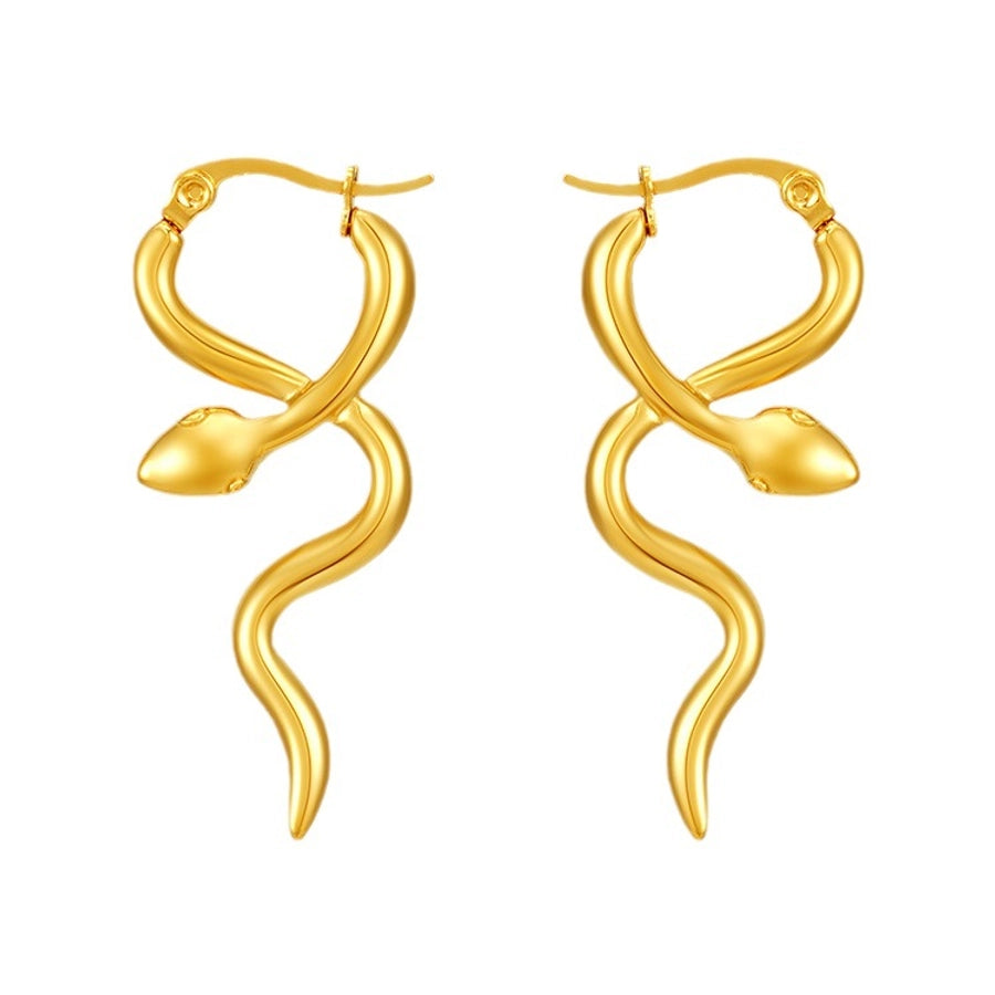 Snake Earrings [Stainless Steel]