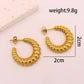 Mix Designs Earrings [304 Stainless Steel,18K Gold Plated]