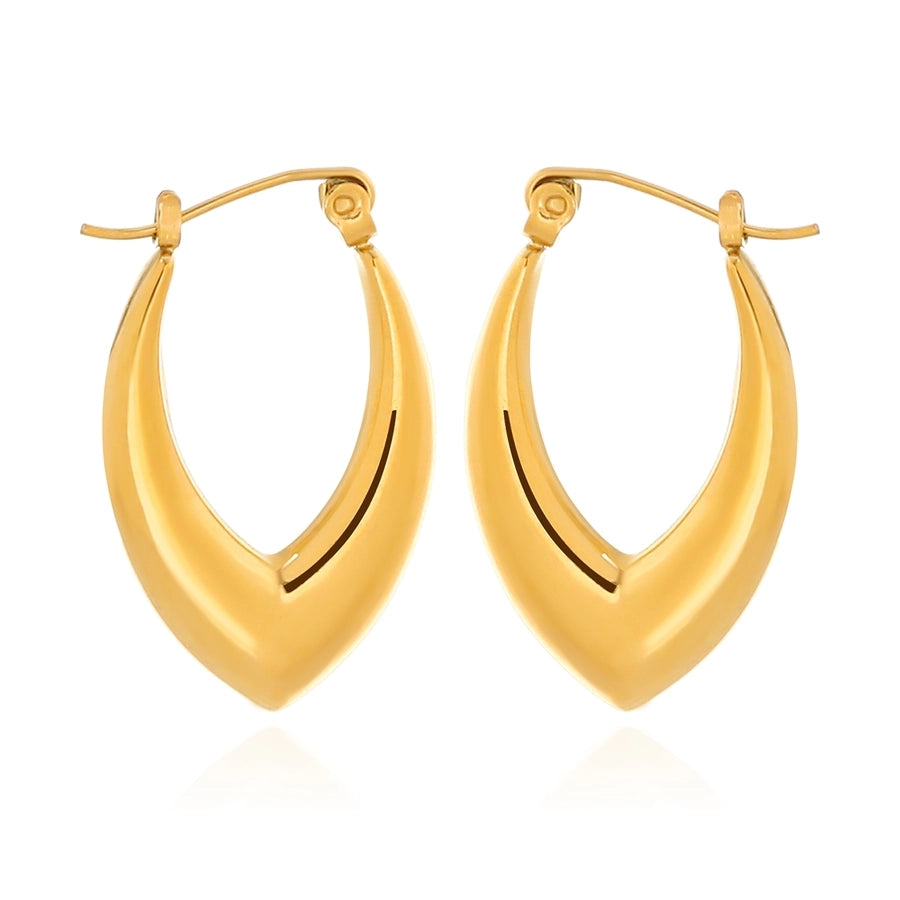 Rhombus Earrings [316 Stainless Steel,18K Gold Plated]