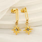 Mix Design Drop Earrings [304 Stainless Steel, 18K Gold Plated]