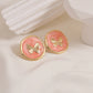 Cute Simple Style Round 304 Stainless Steel 18K Gold Plated Ear Studs