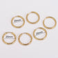 Pack of 12 Pairs Hoop Earrings [304 Stainless Steel,18K Gold Plated]