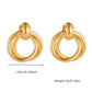 Gold Circles Earrings [304 Stainless Steel,18K Gold Plated]