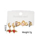 Heart Shape Butterfly Drop Earrings Set [304 Stainless Steel, 18K Gold Plated]