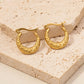 U Shape Circle Hoop Earrings [304 Stainless Steel,18K Gold Plated]