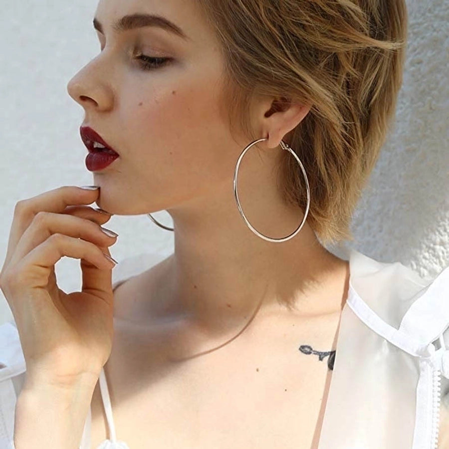 Thin Hoop Earrings [Stainless Steel]