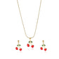 Cherry Strawberry Enamel Plating Earrings/Necklace  [304 Stainless Steel]