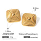 Square Plating Earrings [304 Stainless Steel,18K Gold Plated]