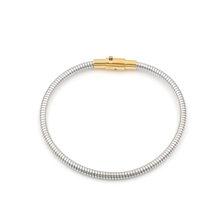 Rounded Snake Chain Bracelet [Stainless Steel]