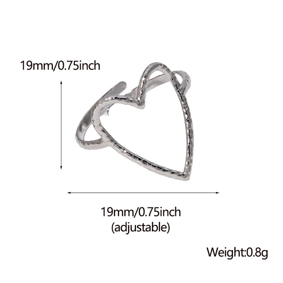 Heart Shape Open Ring [304 Stainless Steel 18K Gold Plated]