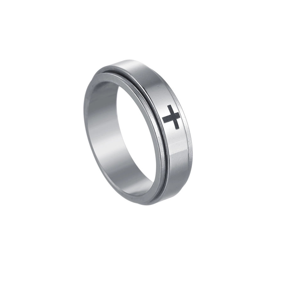 Fashion Cross Ring [304 Stainless Steel]