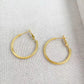 Classic Style Round Hoop Earrings [304 Stainless Steel,18K Gold Plated]