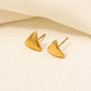 Flat Round Earrings [304 Stainless Steel,18K Gold Plated]