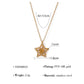 Star Zircon Necklace [304 Stainless Steel,18K Gold Plated]