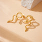 Snake Earrings [304 Stainless Steel,18K Gold Plated]