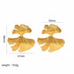 Mix Designs Flower Petal Drop Earrings [304 Stainless Steel]