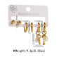 Random Style Earrings Set [304 Stainless Steel, 18K Gold Plated]