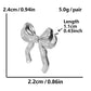 Bow Knot Stud Earrings [304 Stainless Steel]