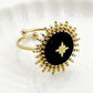 Vintage Style Enamel Ring [304 Stainless Steel 14K Gold Plated]