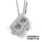 Three-dimensional Letter Zircon Pendant Necklace [304 Stainless Steel,Copper]