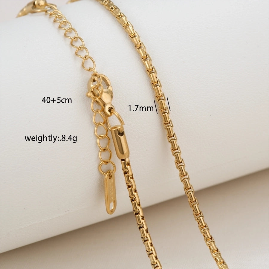 Chain Necklace [304 Stainless Steel,18K Gold Plated]