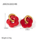 Flower Grape Resin Earrings [304 Stainless Steel, 18K Gold Plated]