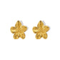 Flower Earrings [304 Stainless Steel,18K Gold Plated]